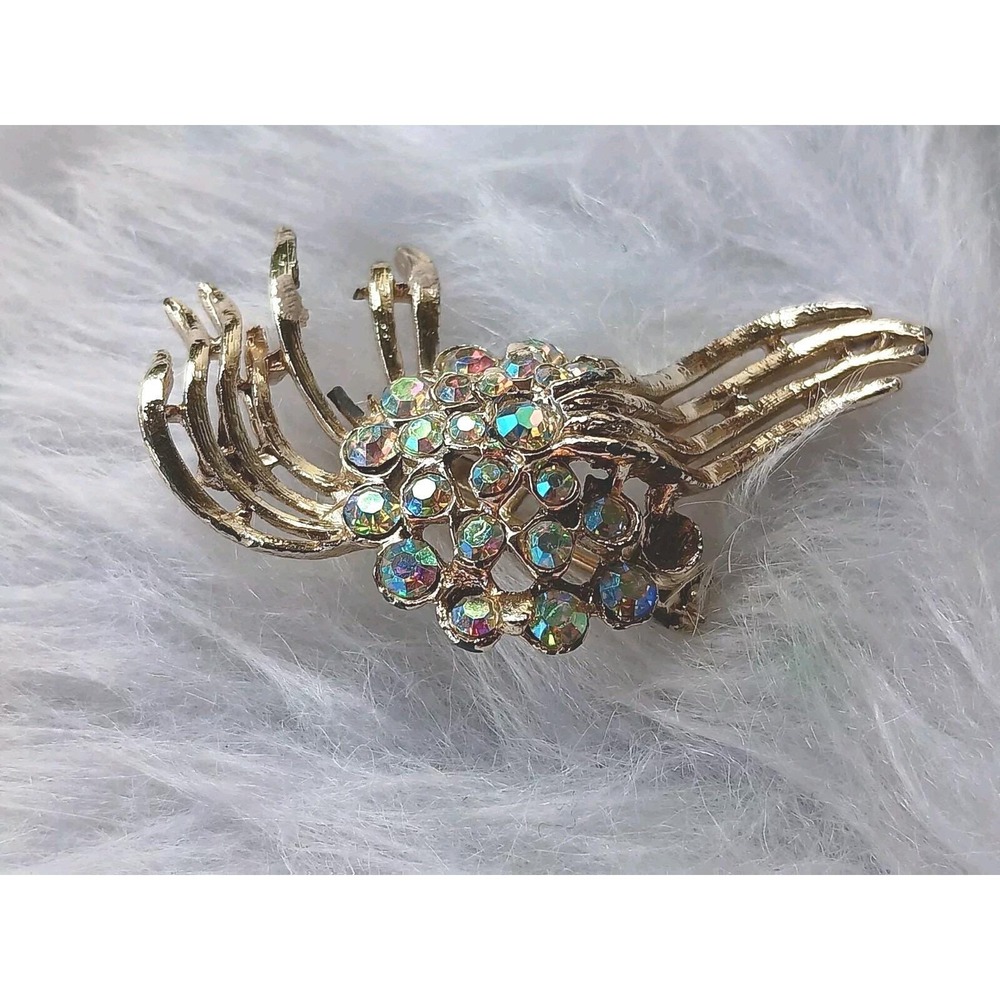 Aurora Borealis Mid Century Brooch Pin - Picture 2 of 5